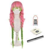 Halloweez Kanroji Mitsuri Cosplay Wig - Synthetic Fiber, Adjustable, Heat Resistant - Halloweez
